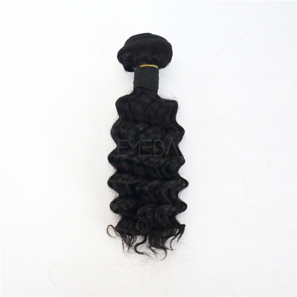 Grade 6A Natural unprocessed deep wave brazilian hair weave YJ163